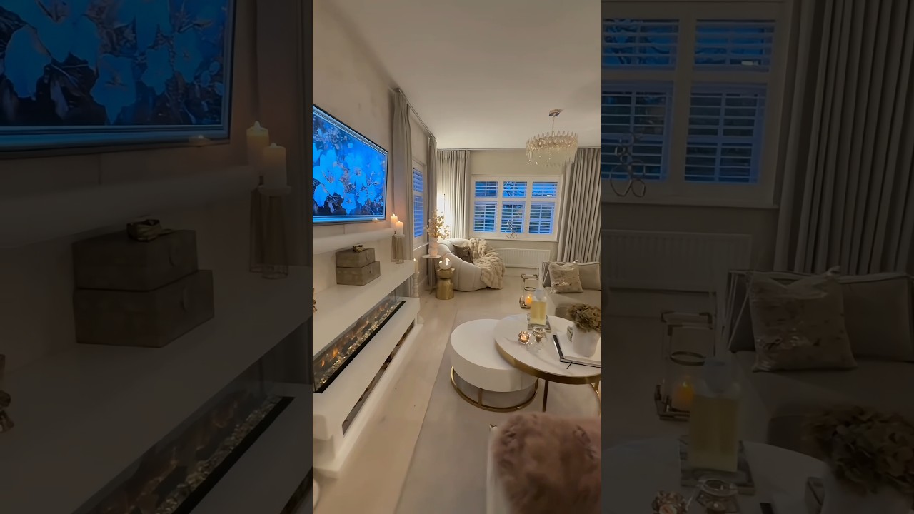 Grey & Gold Living Room: Cozy Luxury Goals ✨🩶 Relaxing Vibes