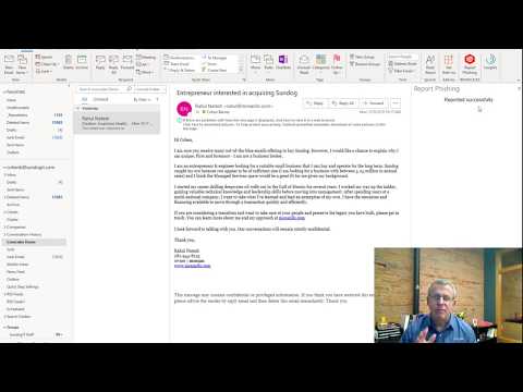 Wie eine Phishing E-Mail an Bericht