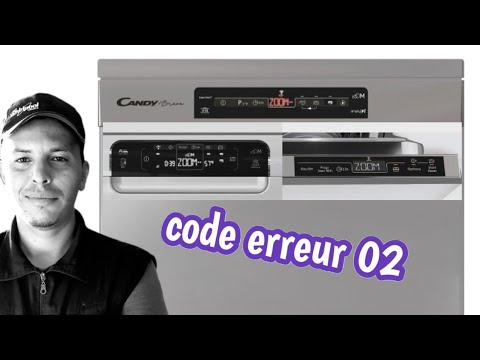 code erreur 02 for dish washer candy ERROR 02 code panne 02 lave-vaisselle candy