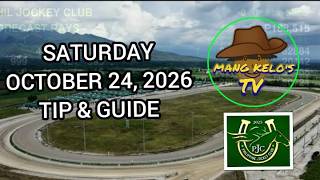 RACING ..PJC OCTOBER 24, 2026 SATURDAY TIP & GUIDE PT2:00PM @mangkelostv2053 