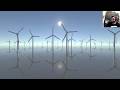 Wind Turbines Ocean Meditation