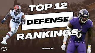 TOP 12 DEFENSE STARTS for WEEK 14 2023 Fantasy Playoffs