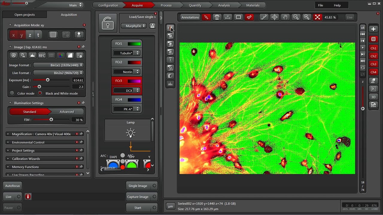Leica LAS X Software: Acquire Tab Overview - YouTube