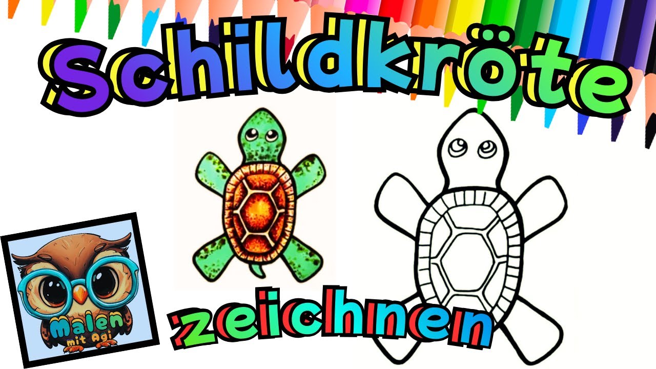  Wie malt man eine Schildkröte ️ einfach zeichnen für Kinder - YouTube Bildidee 