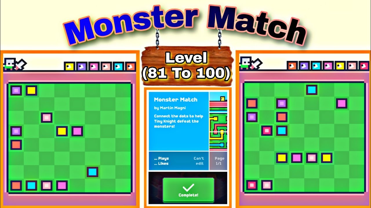 🔴Fancade🔴 || Monster Match level 81,82,83,84,85,86,87,........97,98,99,100 ||completed||Arpit Guru