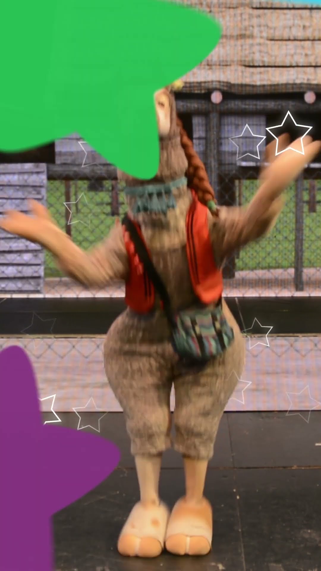 A bailar con La LLAMA YAMILA ? La Granja de Zenon ? #Shorts #Animales #bailarina