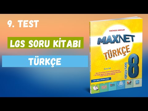 MAXNET Türkçe 8. Sınıf LGS #9 Sözcük Bilgisi 9. Test