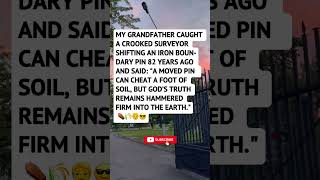 Grandfather Caught The Surveyor Moving The Pin 82 Years Ago... 💯✨ #shorts #funny #relatable