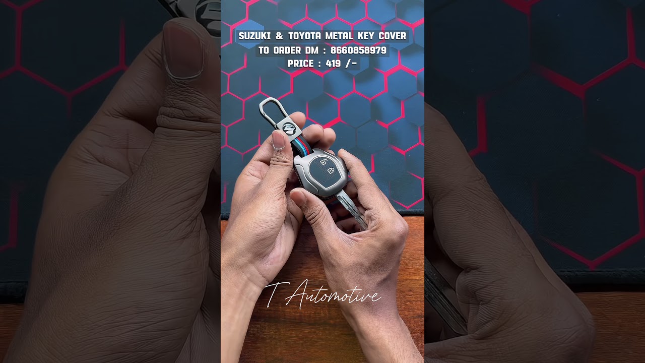 Maruti Suzuki & Toyota Metal Key Cover For Swift, Brezza, fronx, WagonR, Dzire, Ertiga 