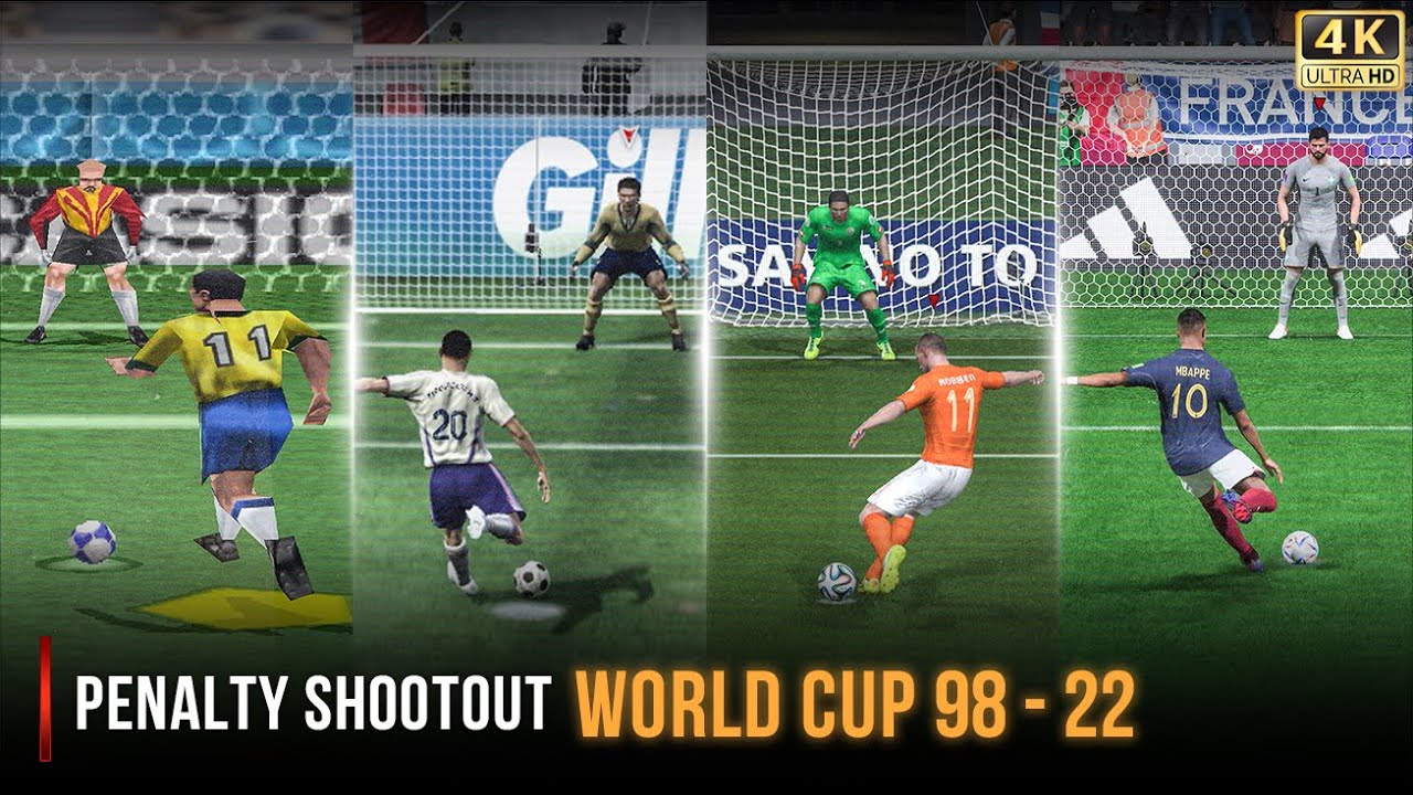 FIFA World Cup Penalty Shootout | FIFA 98 - 23 | 4K 60FPS