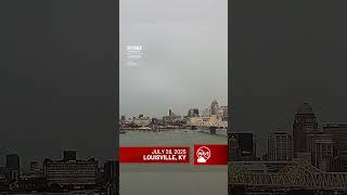 Strong storms pummeled Louisville Monday afternoon, as seen from our SkyTrack Cameras #WAVEWeather