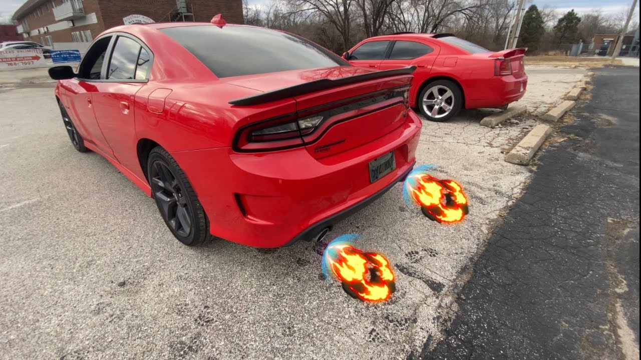 DODGE CHARGER RT WITH MUFFLER DELETE VS STRAIGHT PIPE SOUND COMPARISON