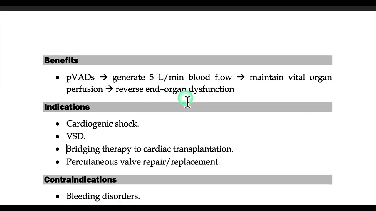 04 cardiogenic shock - percutaneous assist device