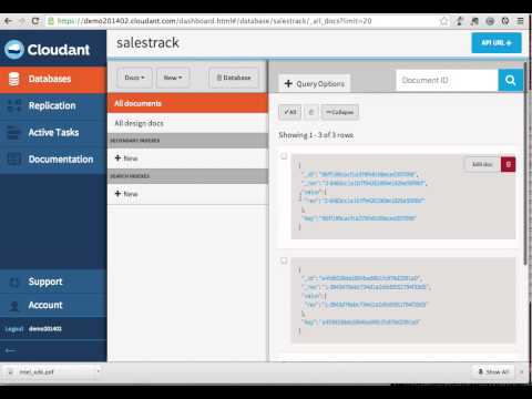 Lifecycle of Data in a BlueMix app - Sales Associate Scenario