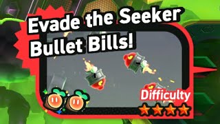 Evade the Seeker Bullet Bills 100% All Coins and Wonder Seeds Super Mario Bros Wonder screenshot 4
