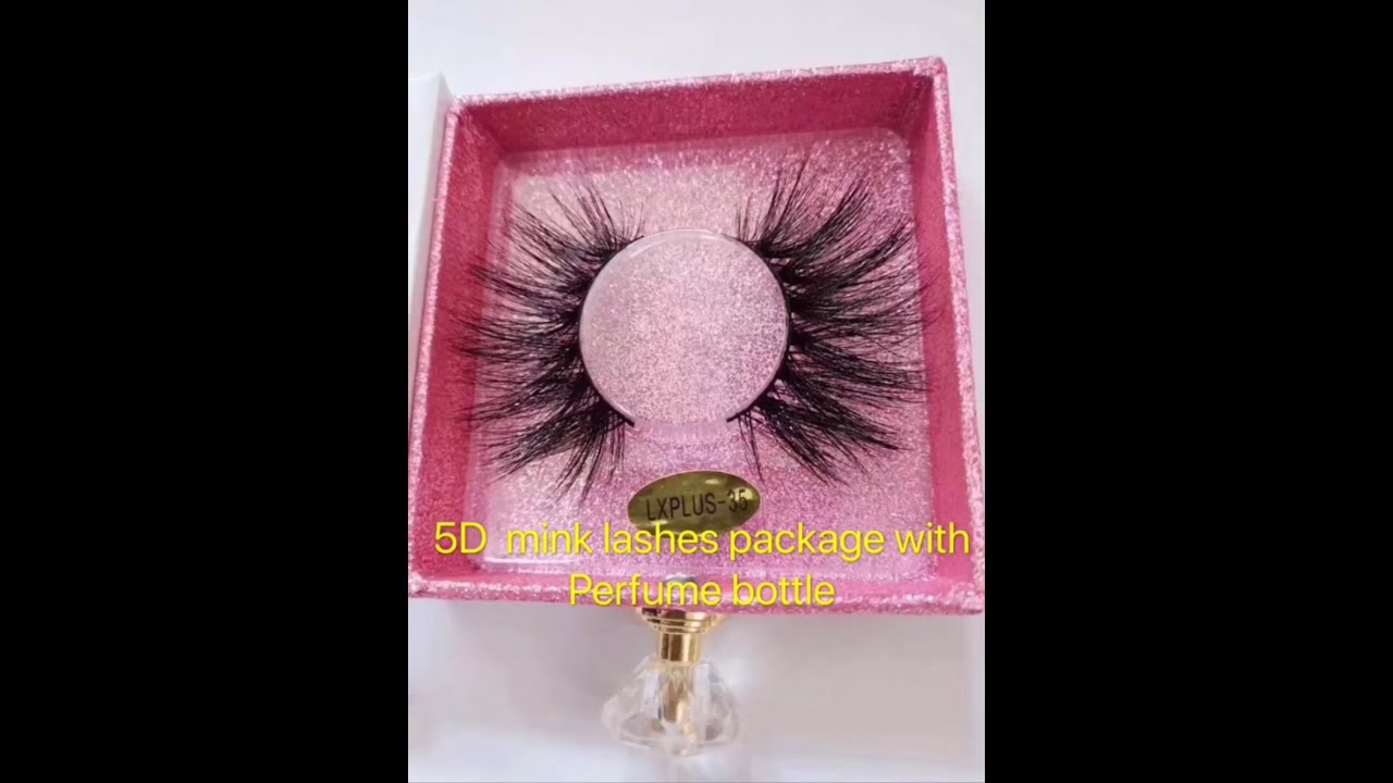 Creative Lashes box with perfume bottle