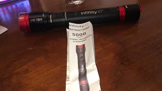 Let's read the manual Costco Infinity X1 5000 Lumen flashlight how to exit demo mode