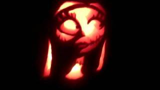 Nightmare Before Christmas Sally Pumpkin carving