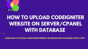 How to Upload CodeIgniter Website on server | Upload CodeIgniter website on GoDaddy cPanel