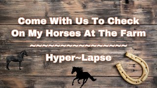 SOMETHING A BIT DIFFERENT, COME WITH US TO CHECK ON MY HORSES AT THE FARM | HYPER-LAPSE VIDEO