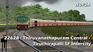 22628 TVC - TPJ Intercity | WDP3A | GOC | Toaster Chugging | Crosses Nagercoil Junction