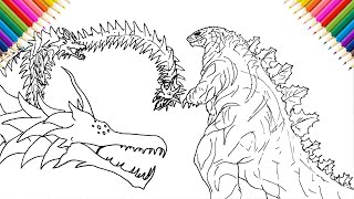 How to Draw Godzilla Earth vs Void Ghidorah