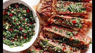 The best and easiest way to make steaks with chimichurri! grilled or
pan fried! recipe here
:https://cafedelites.com/steaks-with-chimichurri/