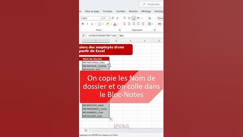Créer un dossier sur Excel à partir d