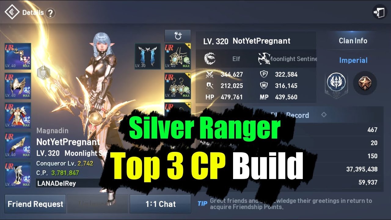 Lineage 2 Revolution Silver Ranger Top 3 CP PvP Build SEA - YouTube