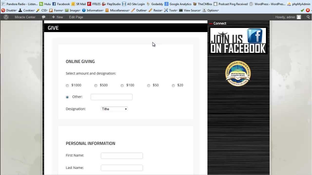 WordPress PayFlow Donate Plugin