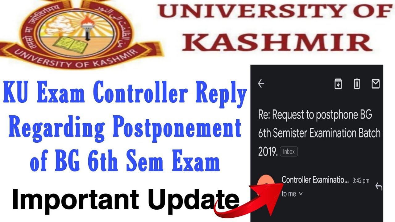 KU Exam Controller Reply Regarding Postponement Of BG 6th Sem Exam Imp ku-exam-controller-reply-regarding-postponement-of-bg-6th-sem-exam-imp