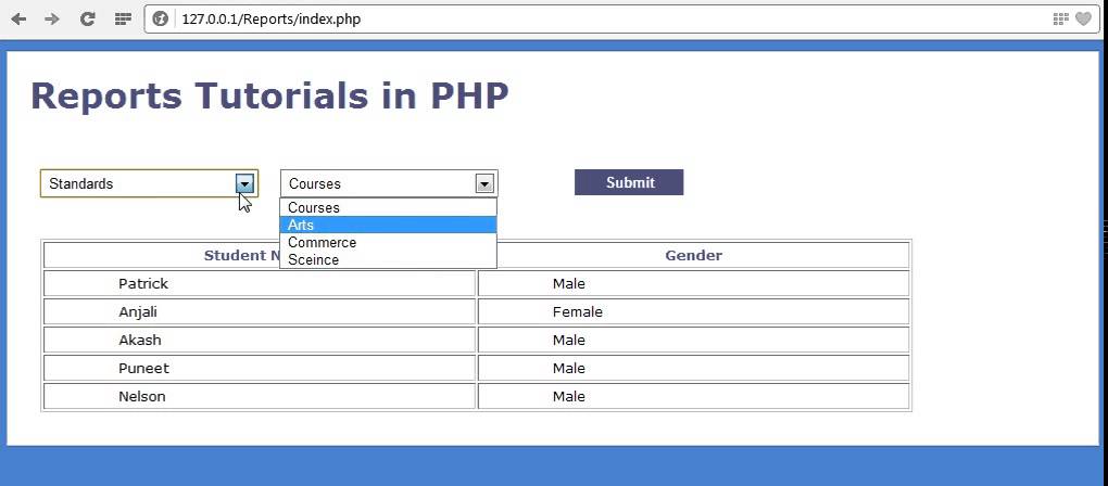 Reporting php. Report Generator. Video.php.