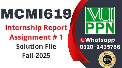 MCMI619 Assignment # 1 solution 2025 Internship Reference Letter IRL mcmi 619 #mcmi619 #internship