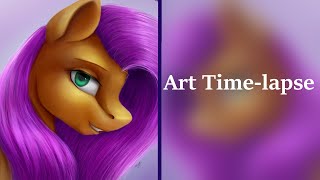 Fluttershy's Smile Art Time-lapse