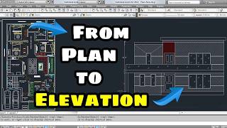 From Plans to Elevation in AutoCAD | How to Make House Front Elevation in AutoCAD