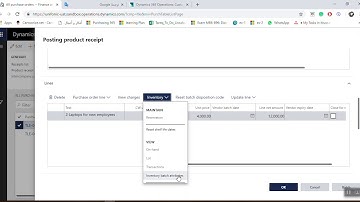 Receive Purchase Order in D 365