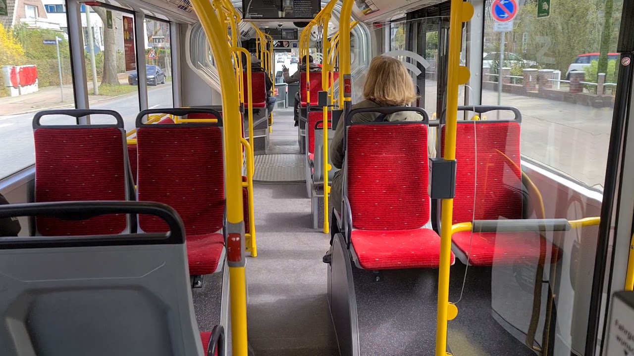 Mitfahrt im Hamburger Hochbahn-Wagen 7361 [MAN Lions City A40]