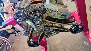 : M113 engine rebuild - Part 12 - timing chain + oil pump + timingcase install