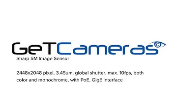 Vision Camera GigE with Sharp 5M sensor for industrial applications