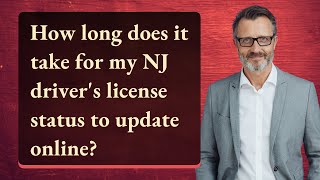 How long does it take for my NJ driver's license status to update online?