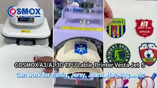 Cosmox A3 A1 UV DTF Printer for 3D TPU film printing for tshirts jerseys hat, bag printing #tpufilm