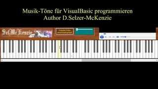 Musik Ton Piano Ton mit  VB Visual Basic programmieren