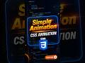 ✅ Simple CSS Animation | Pro Animator | Basic #shorts