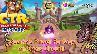 CTR NF Spyro Circuit with infinite Blue Fire and Masks! (Cheat Codes)