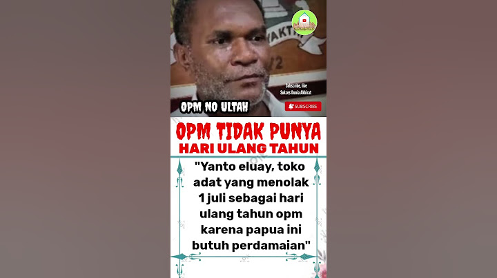 TOLAK ULANG TAHUN OPM/KK6 #ayah #ibu #suami #istri #suamiistri #papua #motivation #news