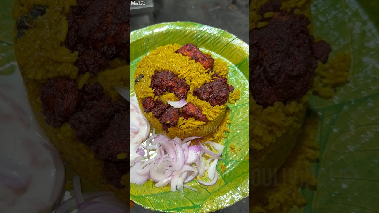 ⁣Tasty 4am Chicken Kebab Biryani 😋❤️ in Hyderabad 😍 #youtubeshorts #shorts