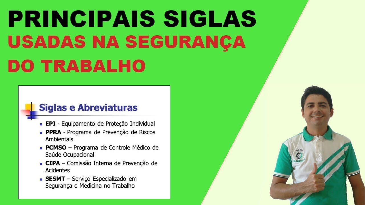 Você conhece o significado das principais siglas utilizadas pela área de  segurança e saúde ocupacional? – Omnia