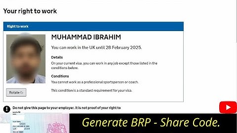 Generate BRP Share Code For Right to Work & Right to Rent|Dependent Visa|Hertfordshire Uni|UK-London