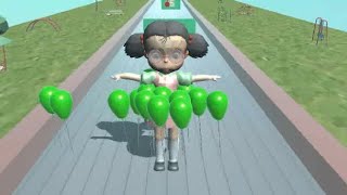 Squid Game Balloon Version 3D - Quick Survival Challenge Games Bazzigate Trailer screenshot 4