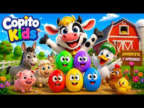 Old MacDonald Had a Farm 🐮🥚 Surprise Eggs with Con vaquita luna canciones infantiles nubikids
